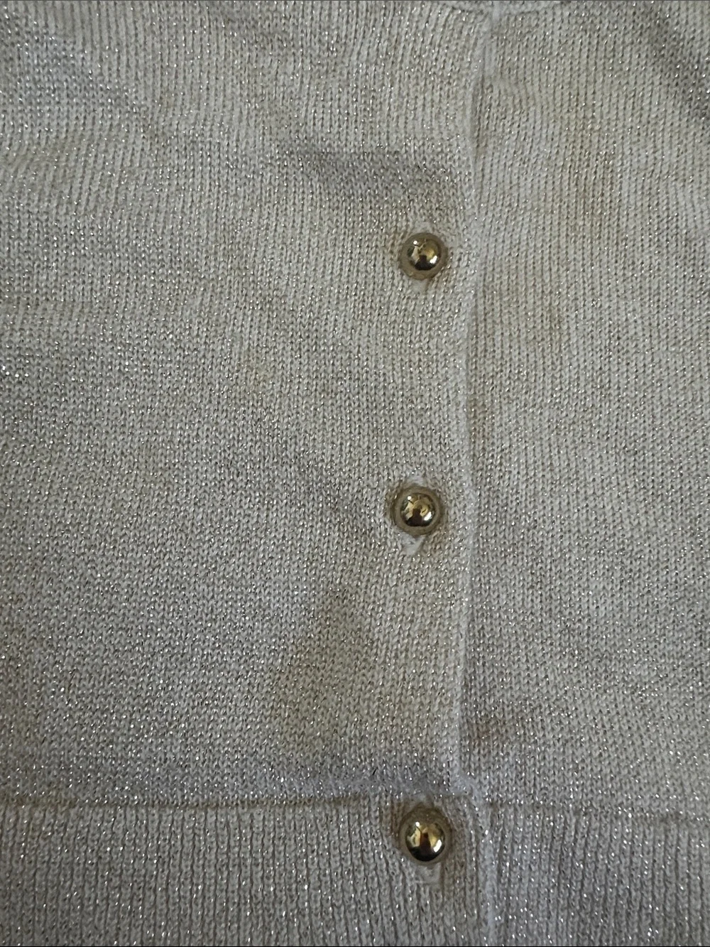GAP Cream Knit Cardigan with Gold Buttons